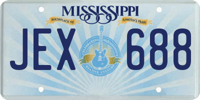 MS license plate JEX688