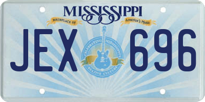 MS license plate JEX696