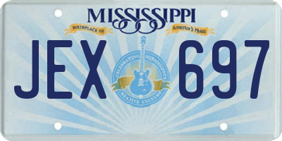 MS license plate JEX697