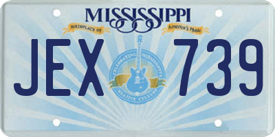 MS license plate JEX739