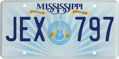 MS license plate JEX797