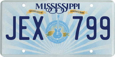 MS license plate JEX799
