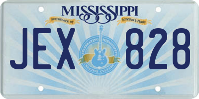MS license plate JEX828