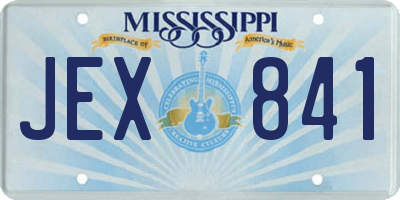 MS license plate JEX841