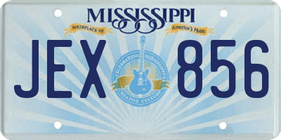 MS license plate JEX856