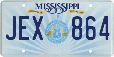 MS license plate JEX864