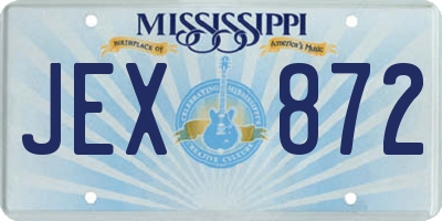 MS license plate JEX872