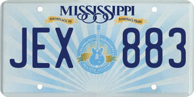 MS license plate JEX883