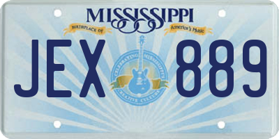 MS license plate JEX889