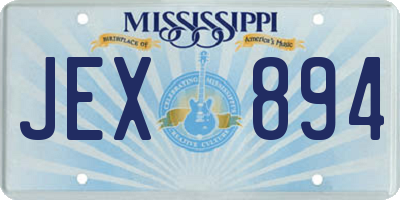 MS license plate JEX894