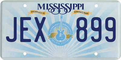 MS license plate JEX899