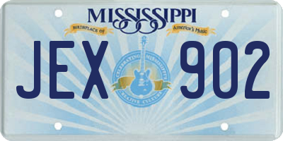 MS license plate JEX902