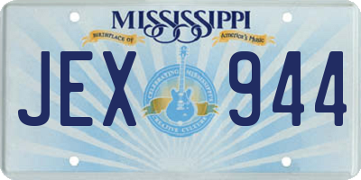 MS license plate JEX944
