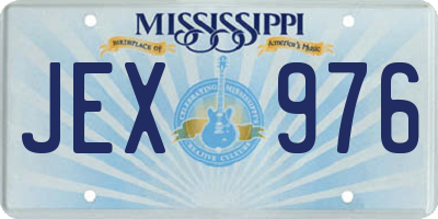 MS license plate JEX976