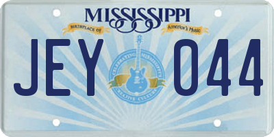 MS license plate JEY044
