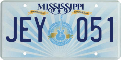 MS license plate JEY051