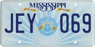 MS license plate JEY069