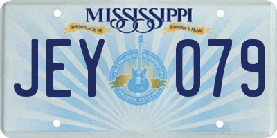 MS license plate JEY079