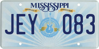 MS license plate JEY083