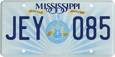 MS license plate JEY085