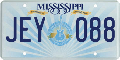 MS license plate JEY088