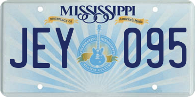 MS license plate JEY095