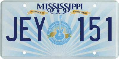 MS license plate JEY151