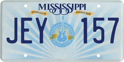 MS license plate JEY157