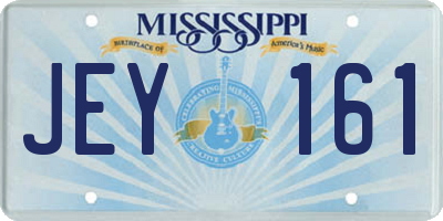 MS license plate JEY161