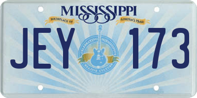MS license plate JEY173
