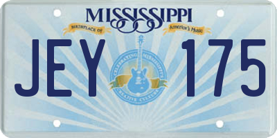MS license plate JEY175