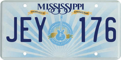 MS license plate JEY176