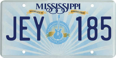 MS license plate JEY185