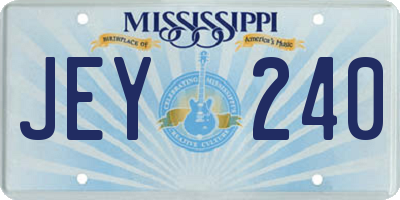 MS license plate JEY240