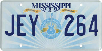 MS license plate JEY264