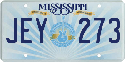 MS license plate JEY273
