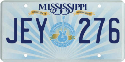 MS license plate JEY276