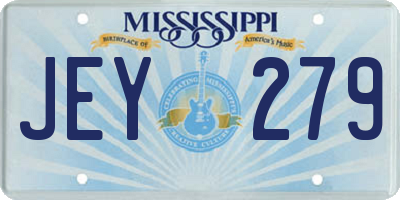 MS license plate JEY279