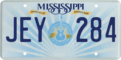 MS license plate JEY284
