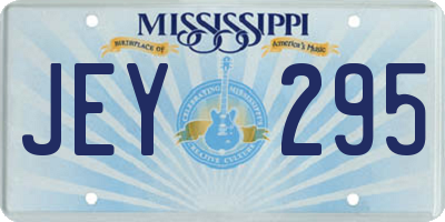 MS license plate JEY295