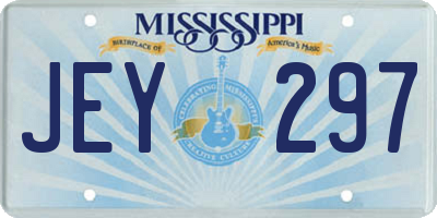 MS license plate JEY297