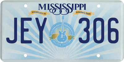 MS license plate JEY306