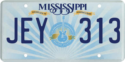 MS license plate JEY313