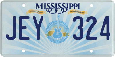 MS license plate JEY324