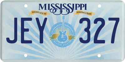 MS license plate JEY327