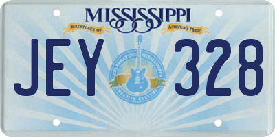 MS license plate JEY328