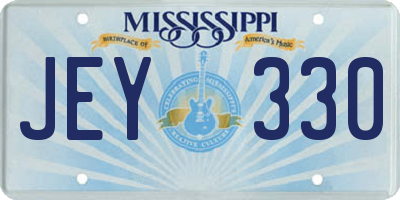 MS license plate JEY330