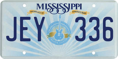 MS license plate JEY336