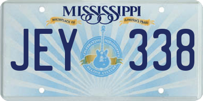 MS license plate JEY338