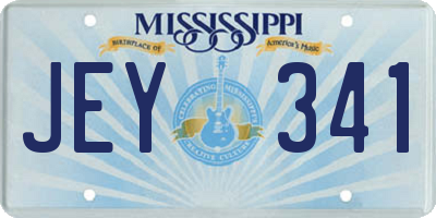MS license plate JEY341